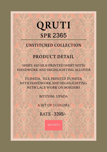 Qruti Naariti Silk Pant Style Suits Wholesale Price