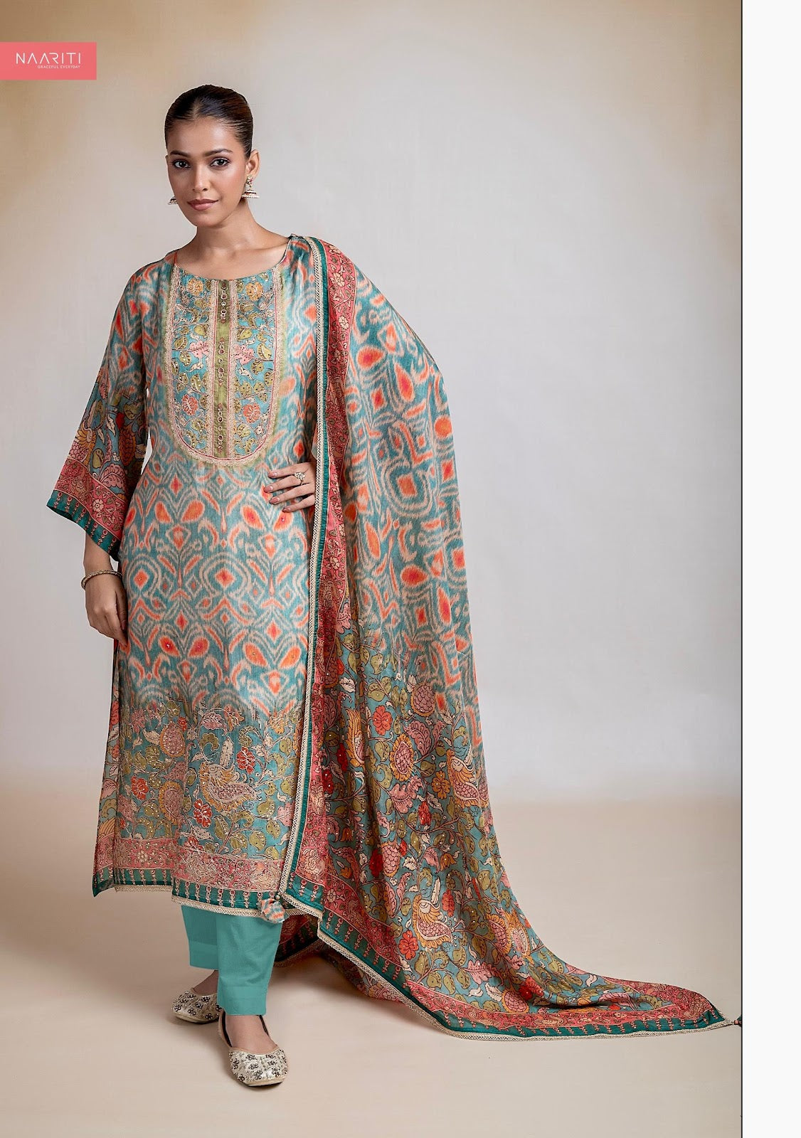 Qruti Naariti Silk Pant Style Suits Wholesale Price