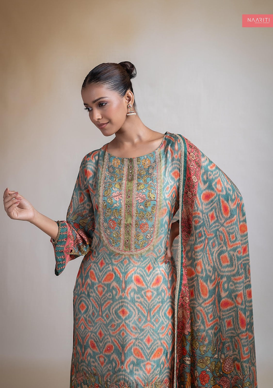 Qruti Naariti Silk Pant Style Suits Wholesale Price