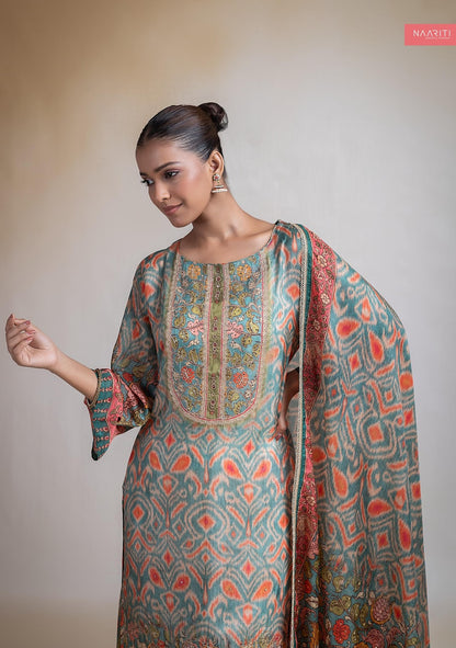 Qruti Naariti Silk Pant Style Suits Wholesale Price