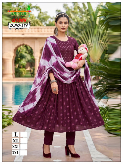 Queen 110726 Kanha Liva Reyon Feeding Readymade Suit Wholesaler India