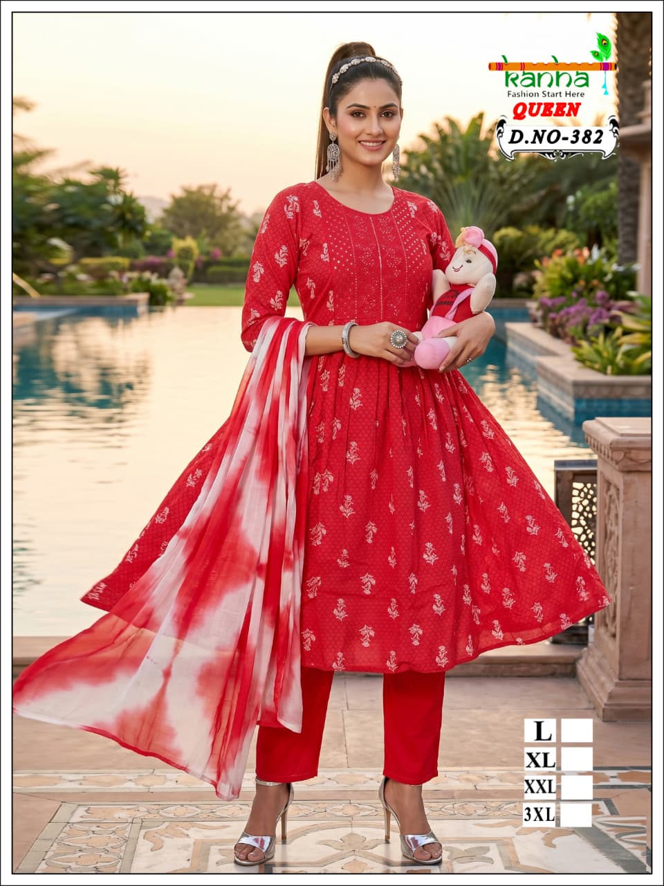 Queen 110726 Kanha Liva Reyon Feeding Readymade Suit Wholesaler India