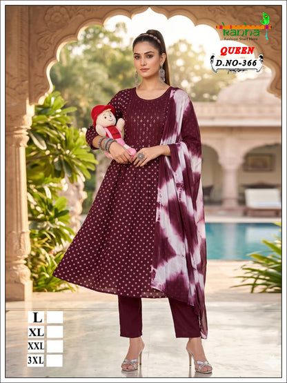 Queen 110726 Kanha Liva Reyon Feeding Readymade Suit Wholesaler India