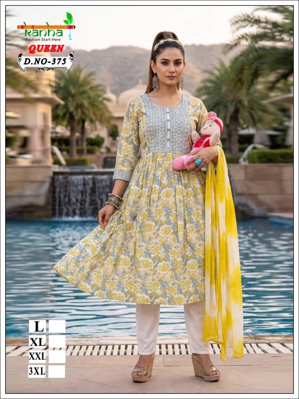 Queen 110726 Kanha Liva Reyon Feeding Readymade Suit Wholesaler India