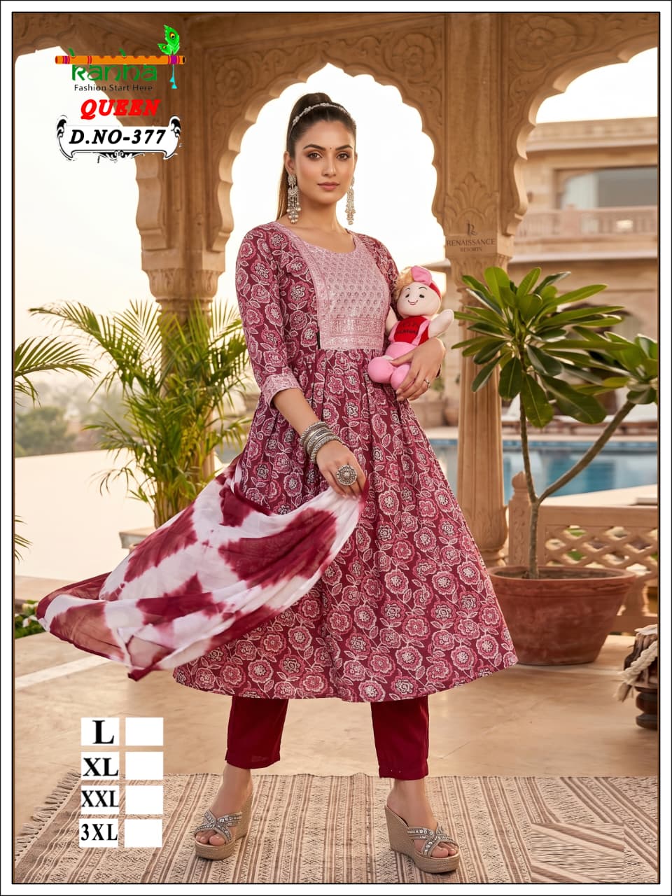 Queen 110726 Kanha Liva Reyon Feeding Readymade Suit Wholesaler India