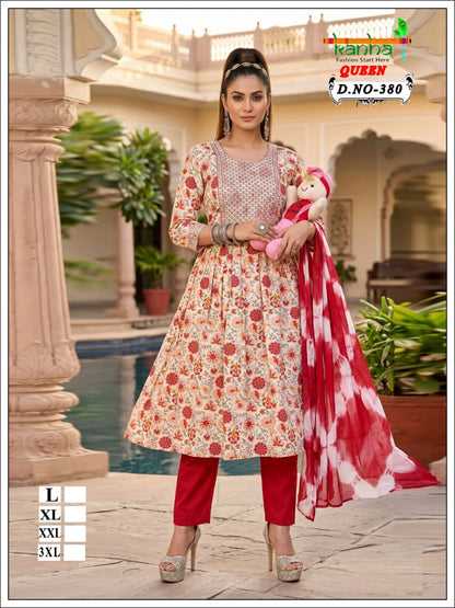 Queen 110726 Kanha Liva Reyon Feeding Readymade Suit Wholesaler India