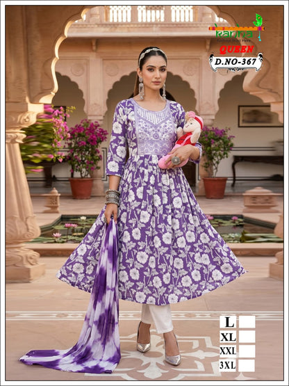 Queen 110726 Kanha Liva Reyon Feeding Readymade Suit Wholesaler India