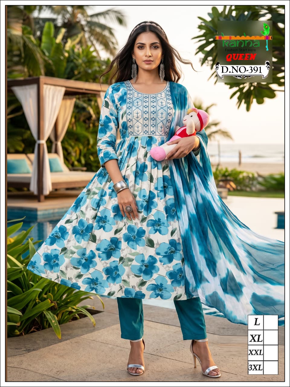 Queen 200726 Kanha Liva Reyon Feeding Readymade Suit Supplier India