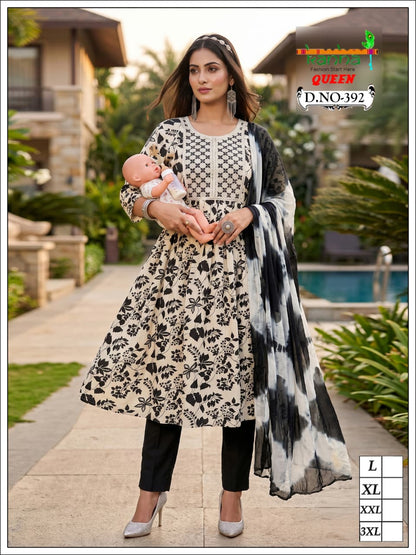 Queen 200726 Kanha Liva Reyon Feeding Readymade Suit Supplier India