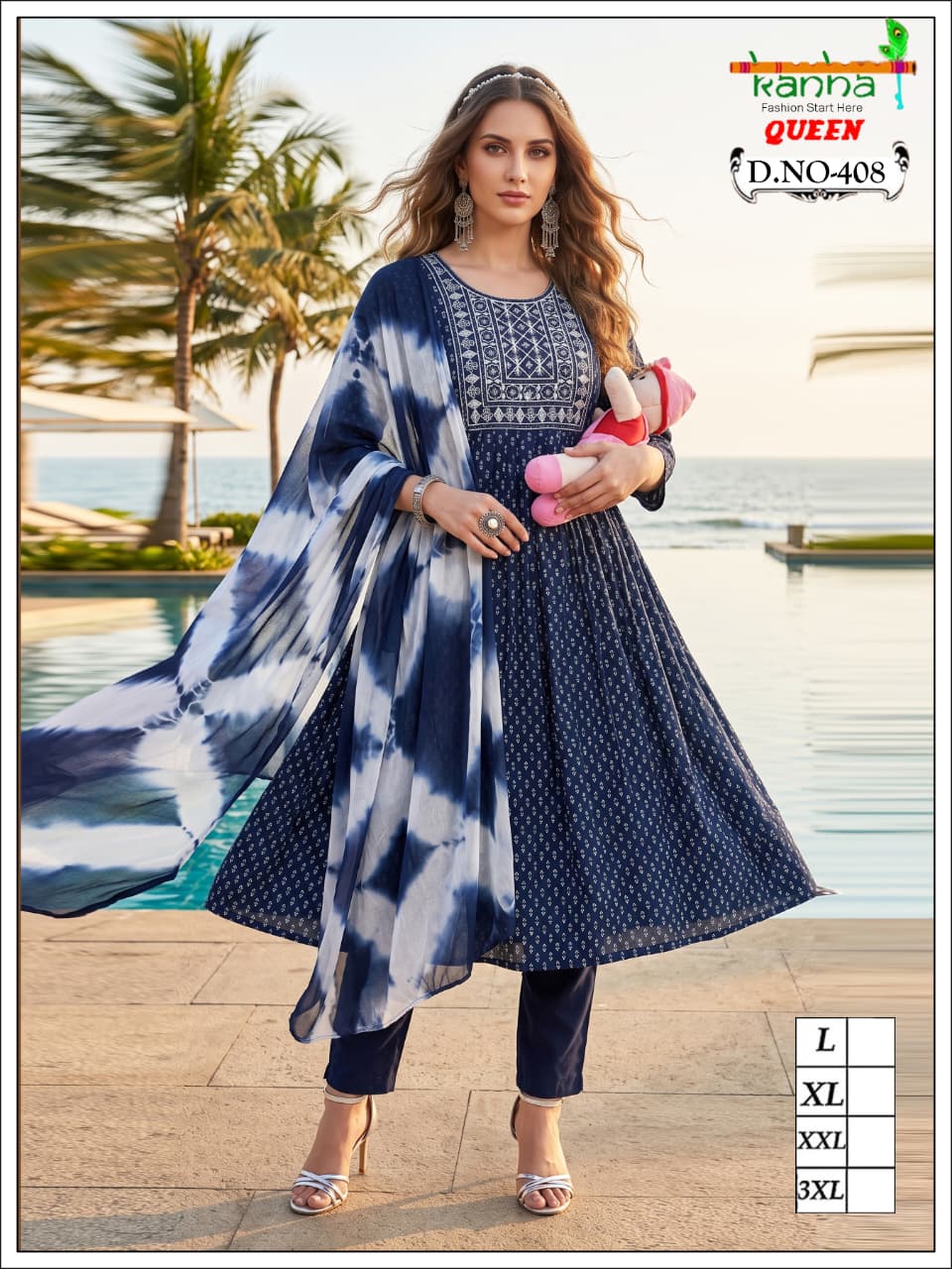 Queen 200726 Kanha Liva Reyon Feeding Readymade Suit Supplier India