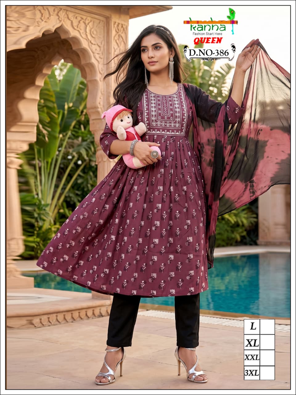Queen 200726 Kanha Liva Reyon Feeding Readymade Suit Supplier India