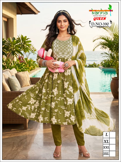 Queen 200726 Kanha Liva Reyon Feeding Readymade Suit Supplier India