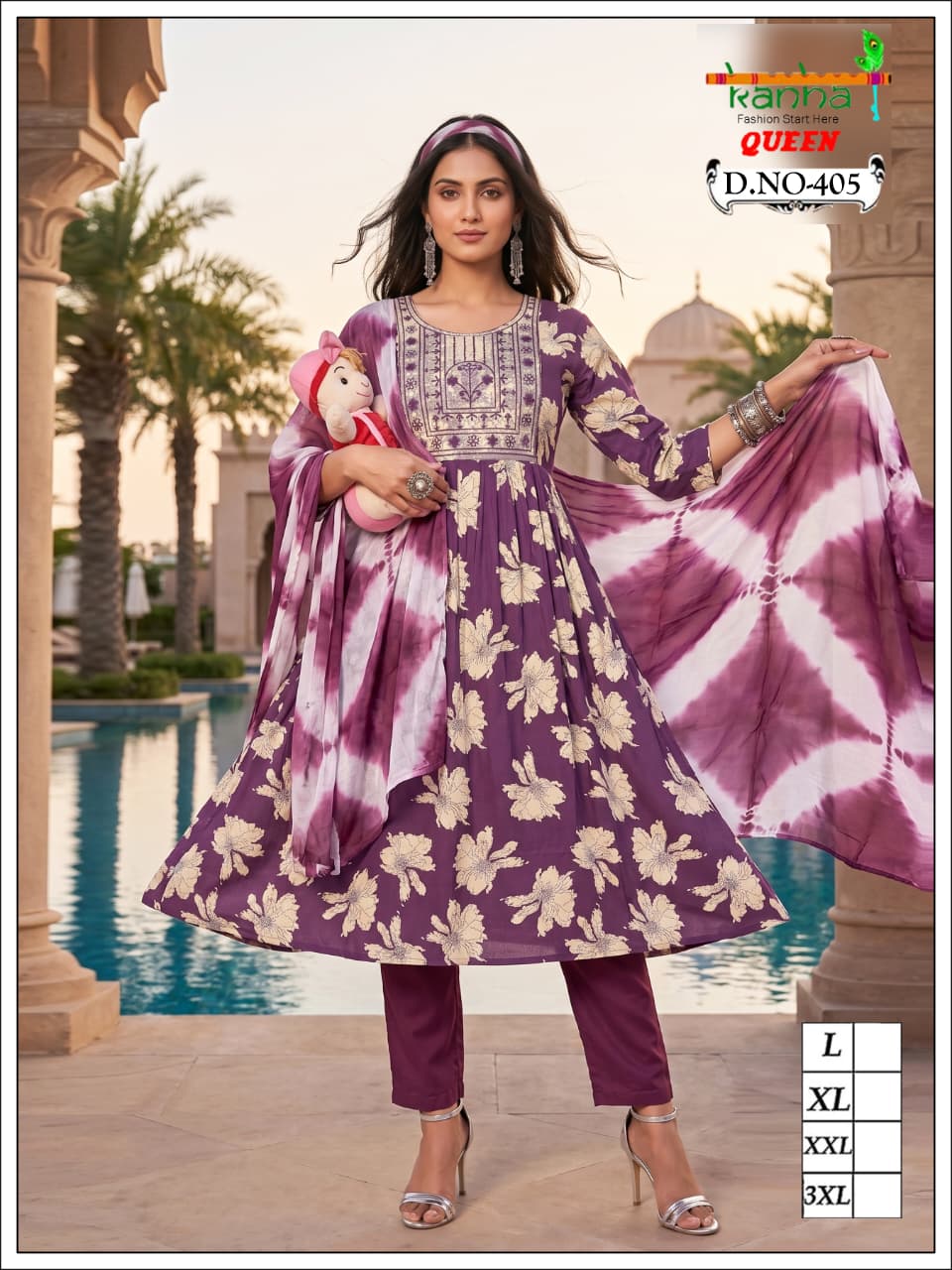 Queen 200726 Kanha Liva Reyon Feeding Readymade Suit Supplier India