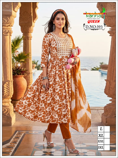 Queen 200726 Kanha Liva Reyon Feeding Readymade Suit Supplier India