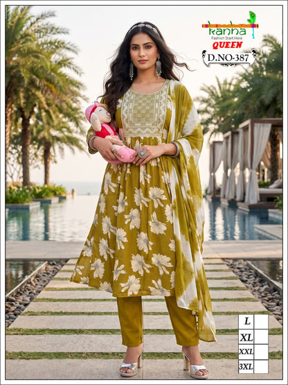 Queen 200726 Kanha Liva Reyon Feeding Readymade Suit Supplier India