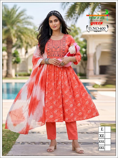 Queen 200726 Kanha Liva Reyon Feeding Readymade Suit Supplier India