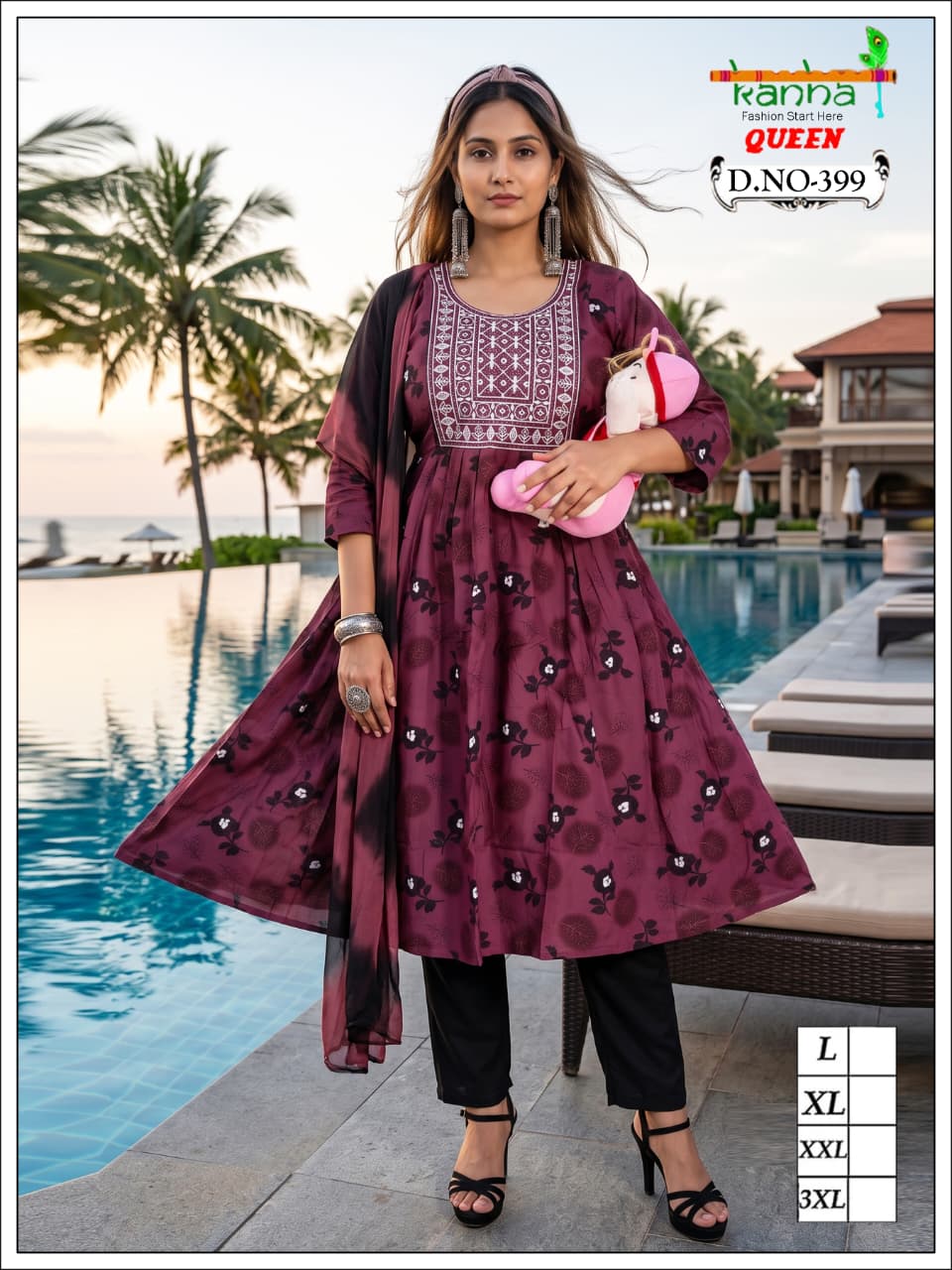 Queen 200726 Kanha Liva Reyon Feeding Readymade Suit Supplier India