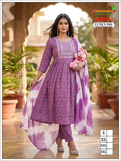 Queen 200726 Kanha Liva Reyon Feeding Readymade Suit Supplier India