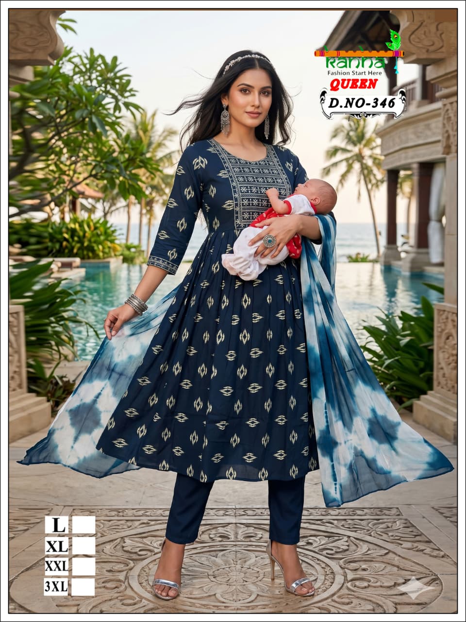 Queen 2706 Kanha Liva Reyon Feeding Readymade Suit Manufacturer India