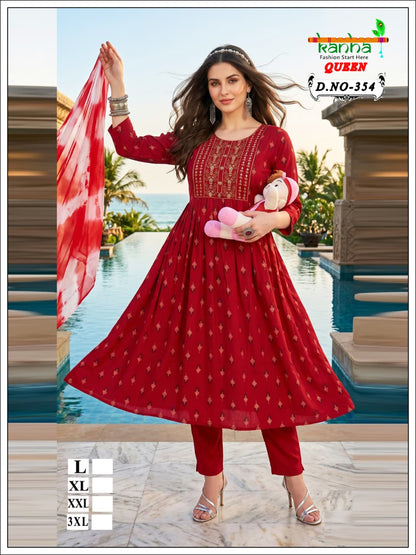 Queen 2706 Kanha Liva Reyon Feeding Readymade Suit Manufacturer India