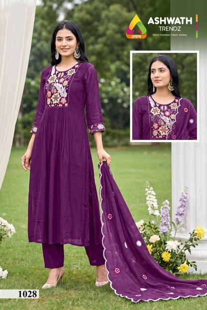 Queen Ashwath Mul Readymade Pant Style Suits Wholesale Rate