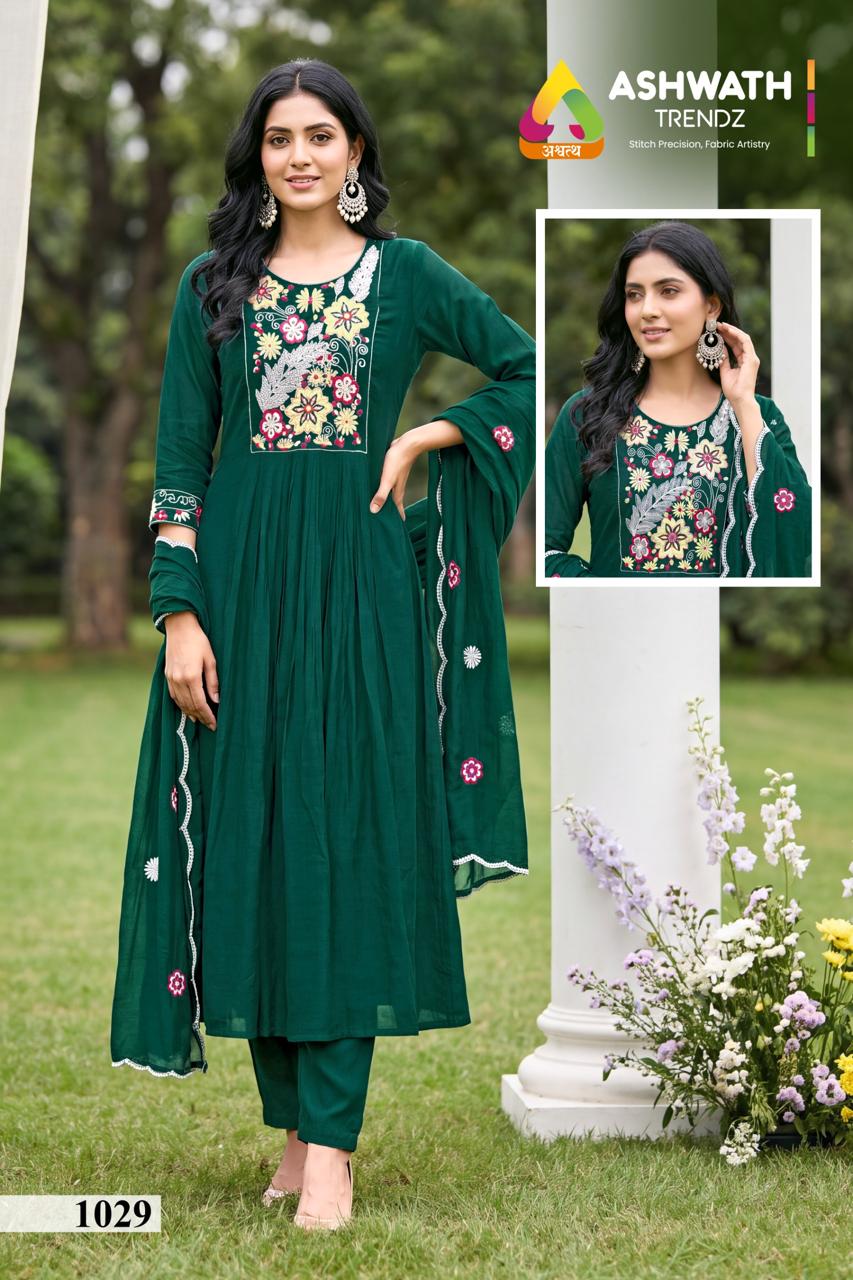 Queen Ashwath Mul Readymade Pant Style Suits Wholesale Rate