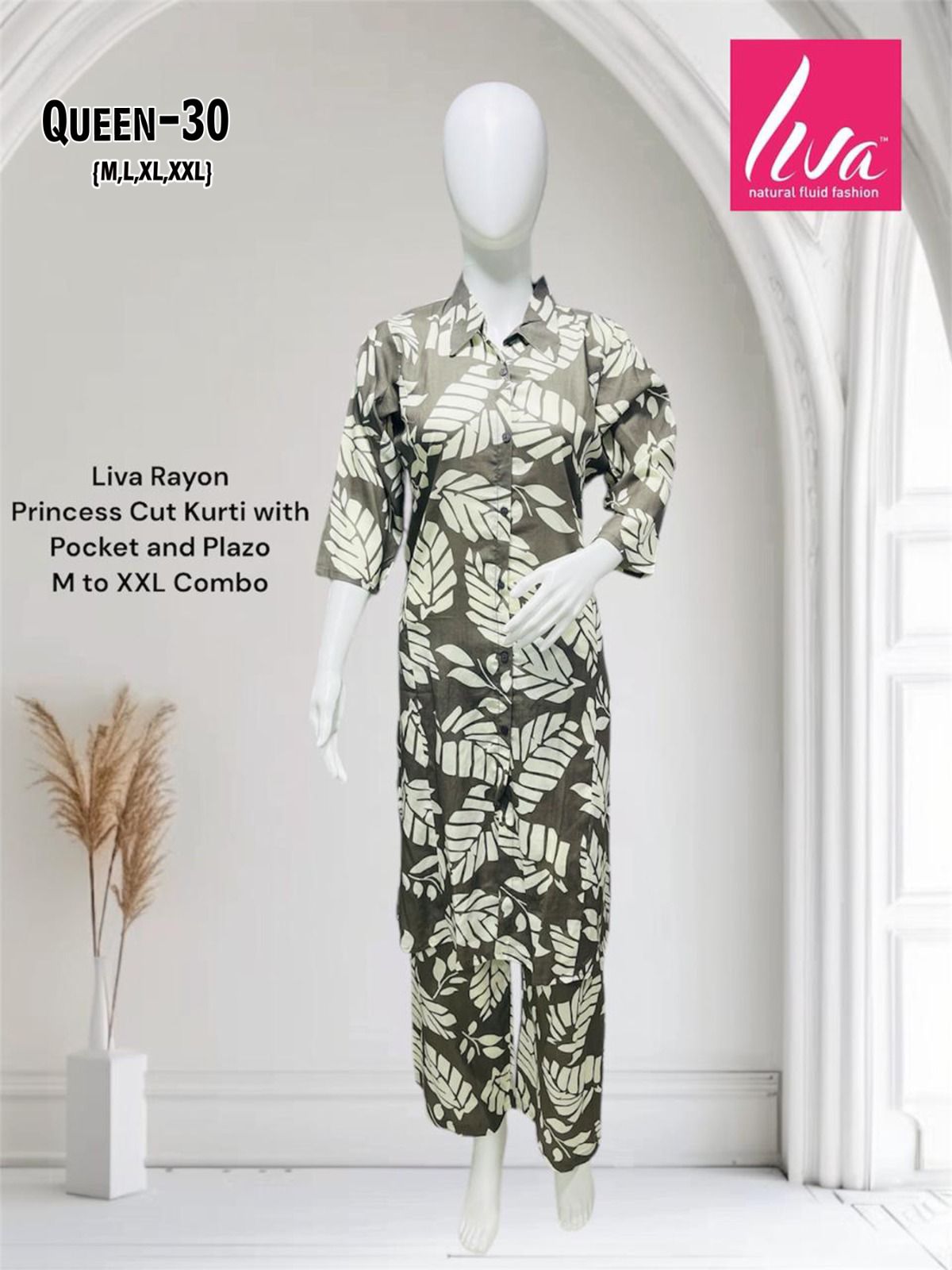 Queen Ayg Rayon Kurti Plazzo Set Wholesale Rate