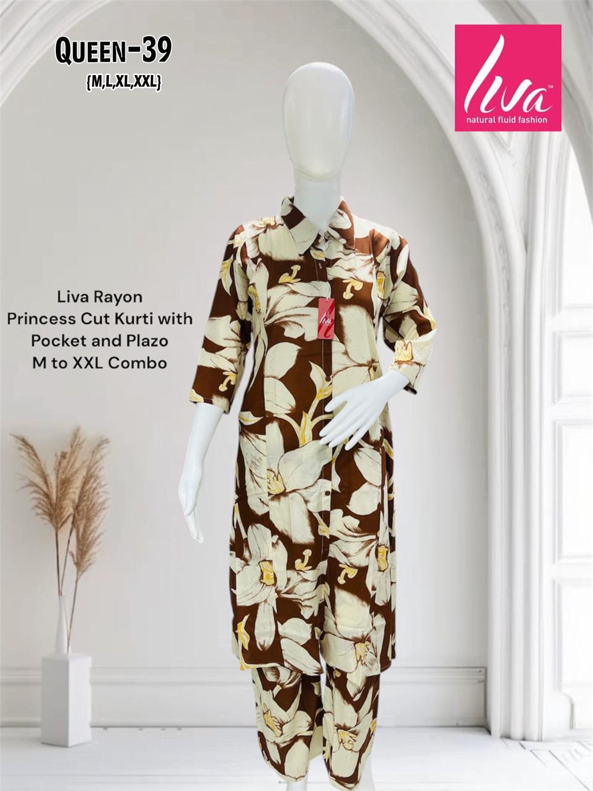 Queen Ayg Rayon Kurti Plazzo Set Wholesale Rate