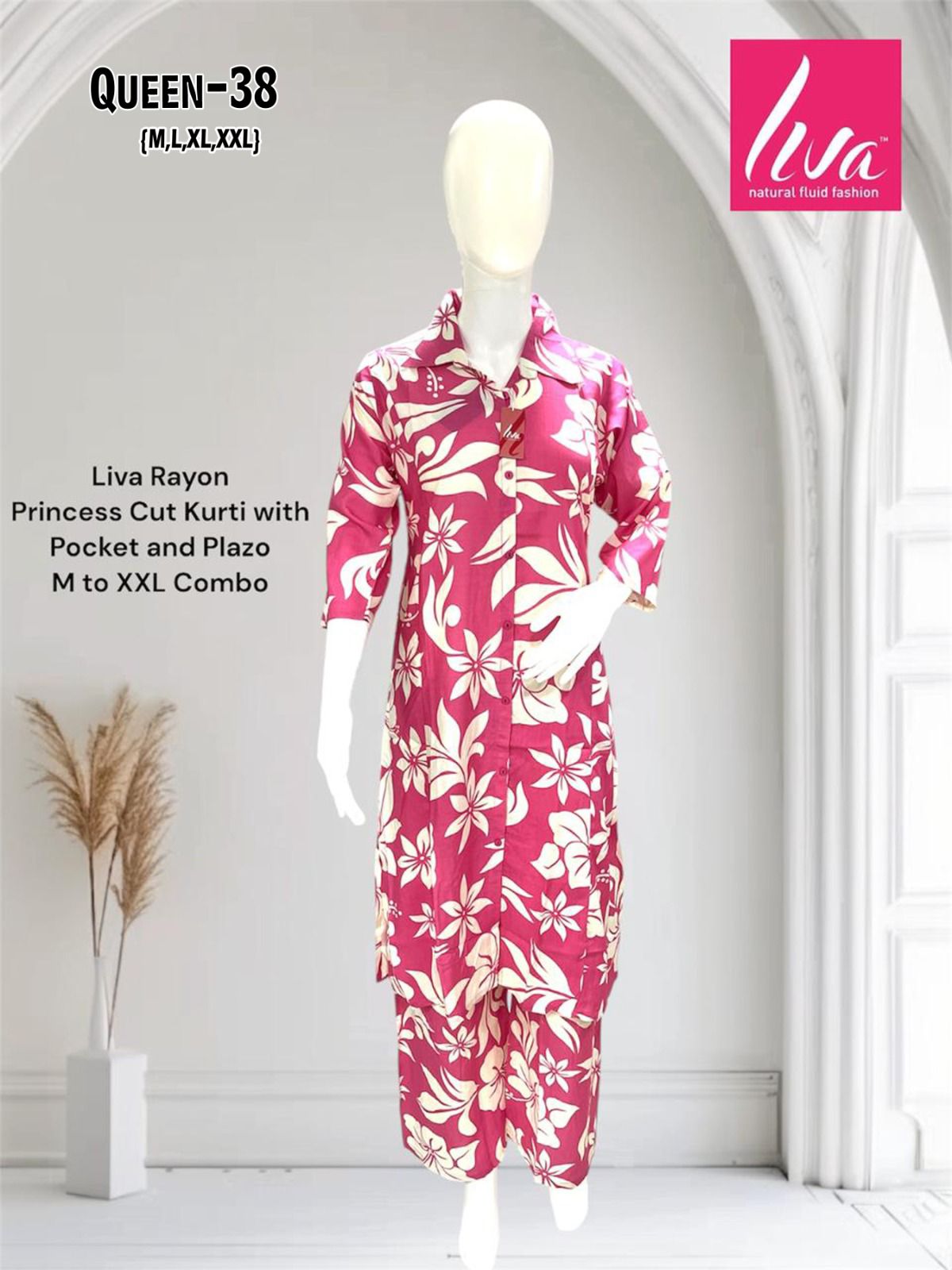 Queen Ayg Rayon Kurti Plazzo Set Wholesale Rate