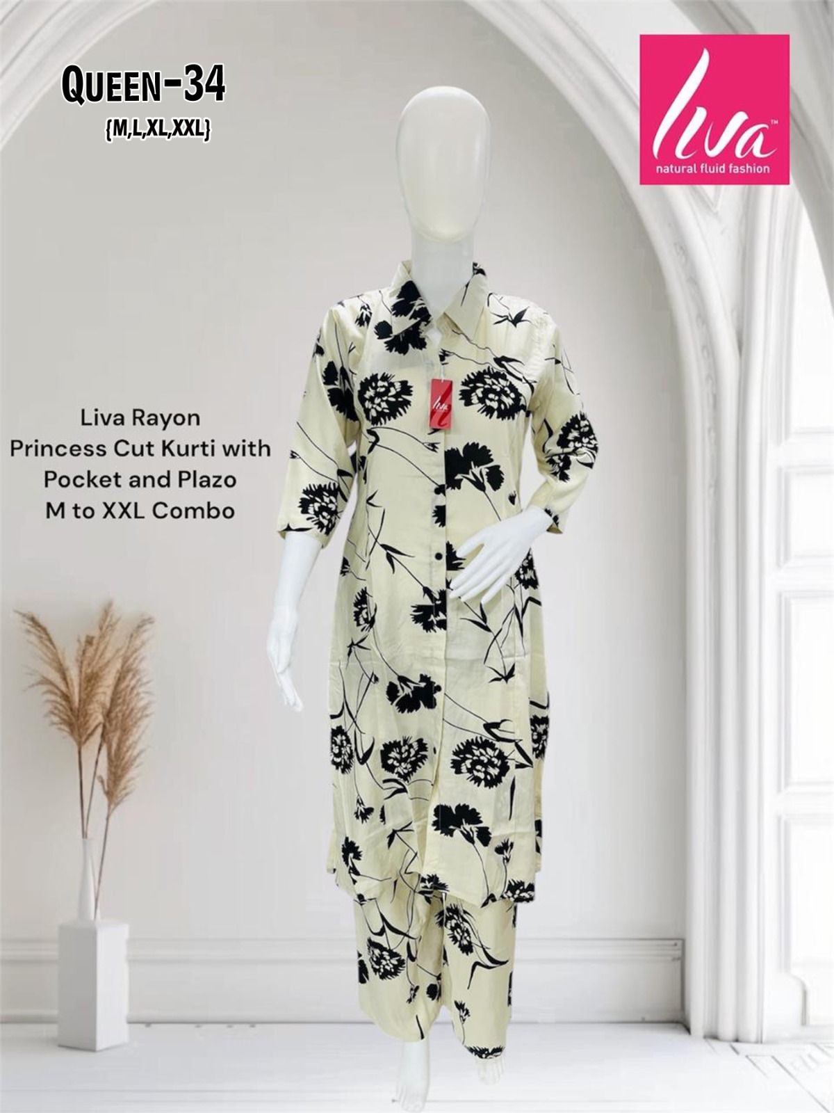 Queen Ayg Rayon Kurti Plazzo Set Wholesale Rate
