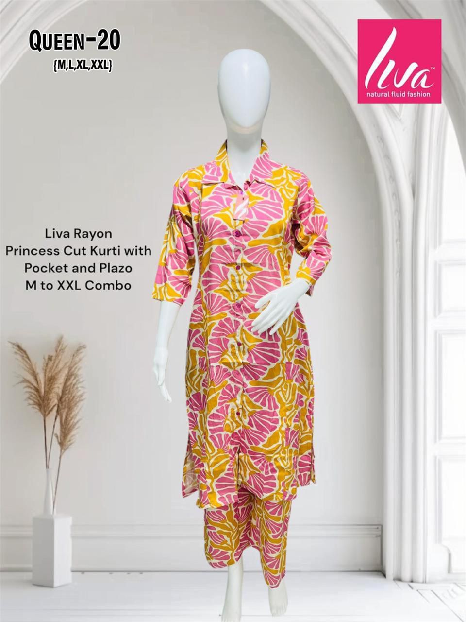 Queen Ayg Rayon Kurti Plazzo Set Wholesale Rate