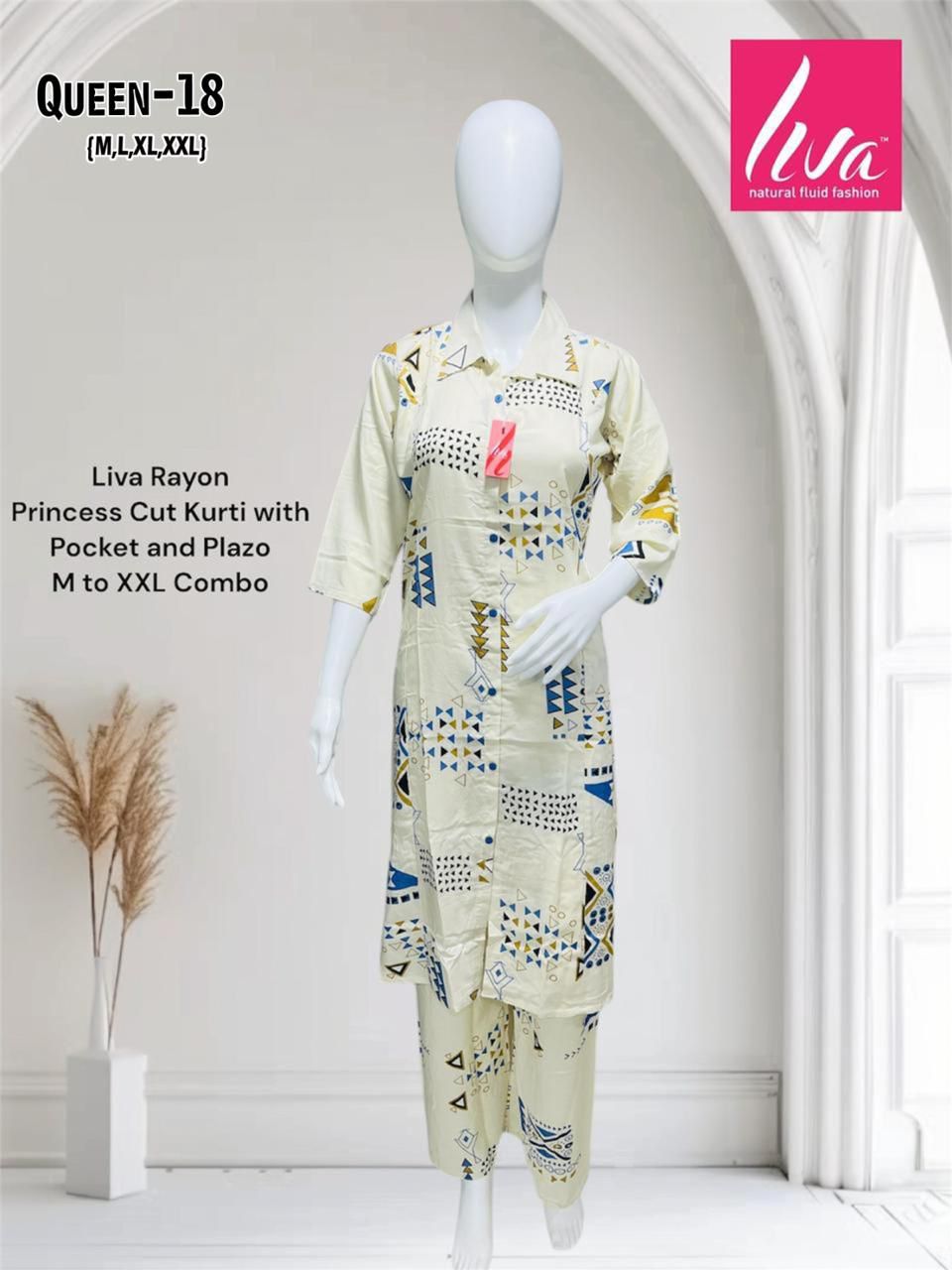 Queen Ayg Rayon Kurti Plazzo Set Wholesale Rate