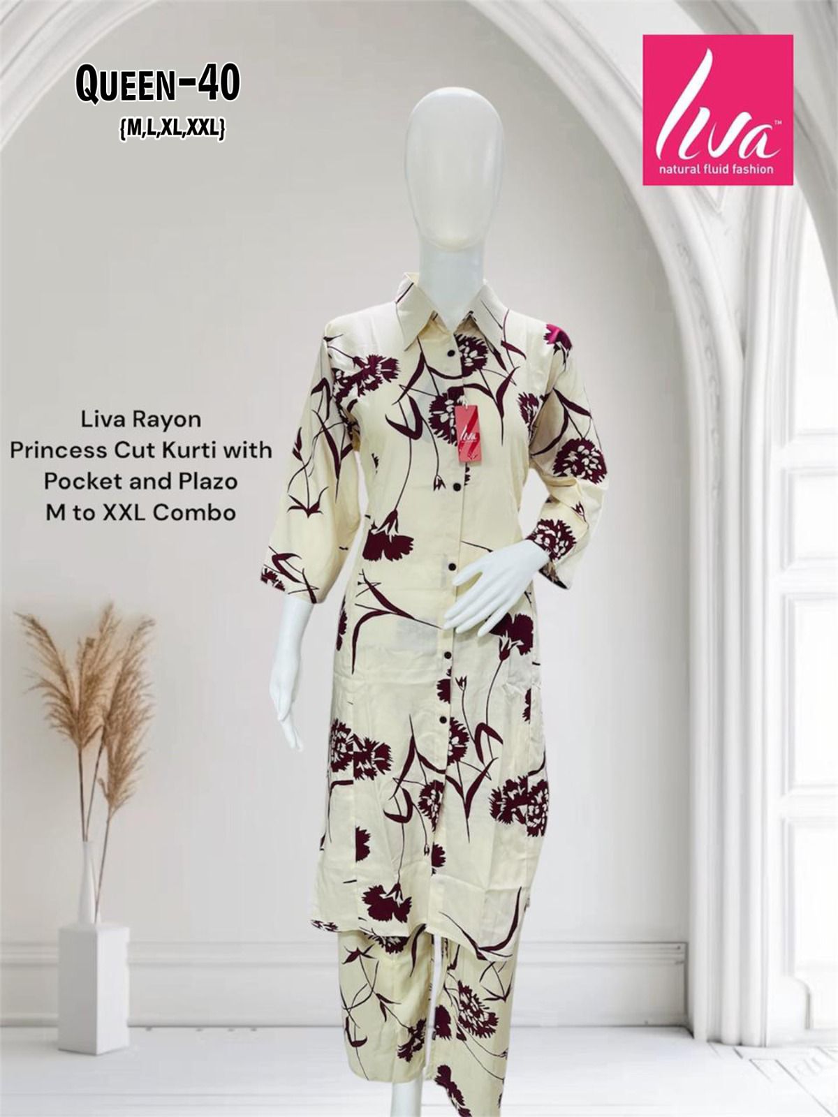Queen Ayg Rayon Kurti Plazzo Set Wholesale Rate