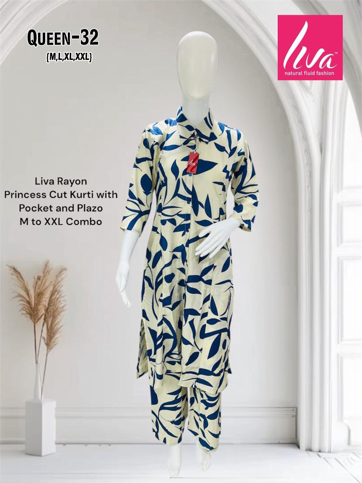 Queen Ayg Rayon Kurti Plazzo Set Wholesale Rate
