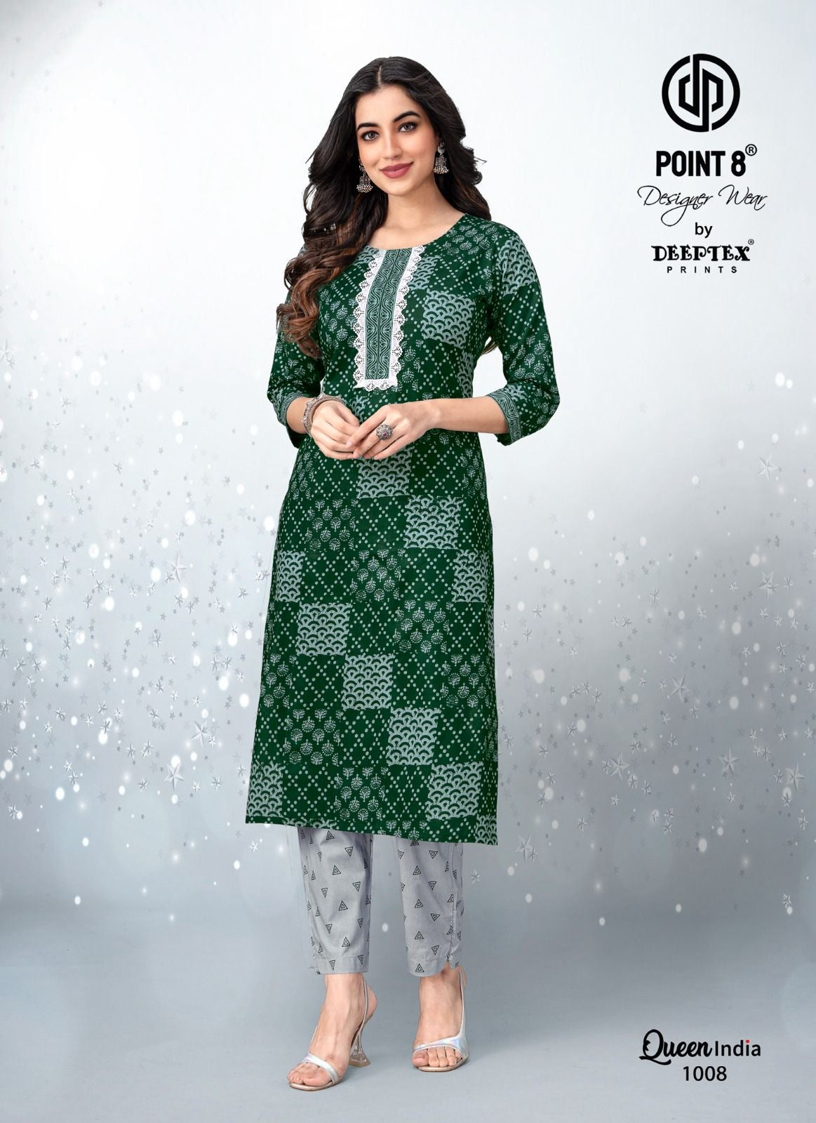 Queen India Vol 10 Deeptex Prints Pure Cotton Kurti Pant Set Wholesale Price