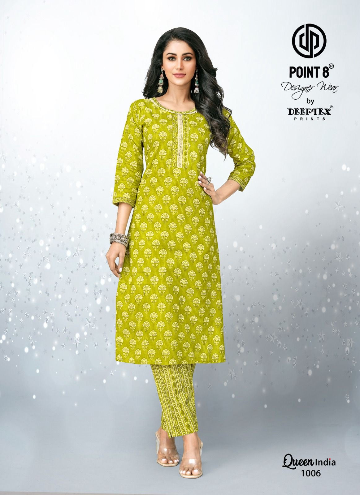 Queen India Vol 10 Deeptex Prints Pure Cotton Kurti Pant Set Wholesale Price