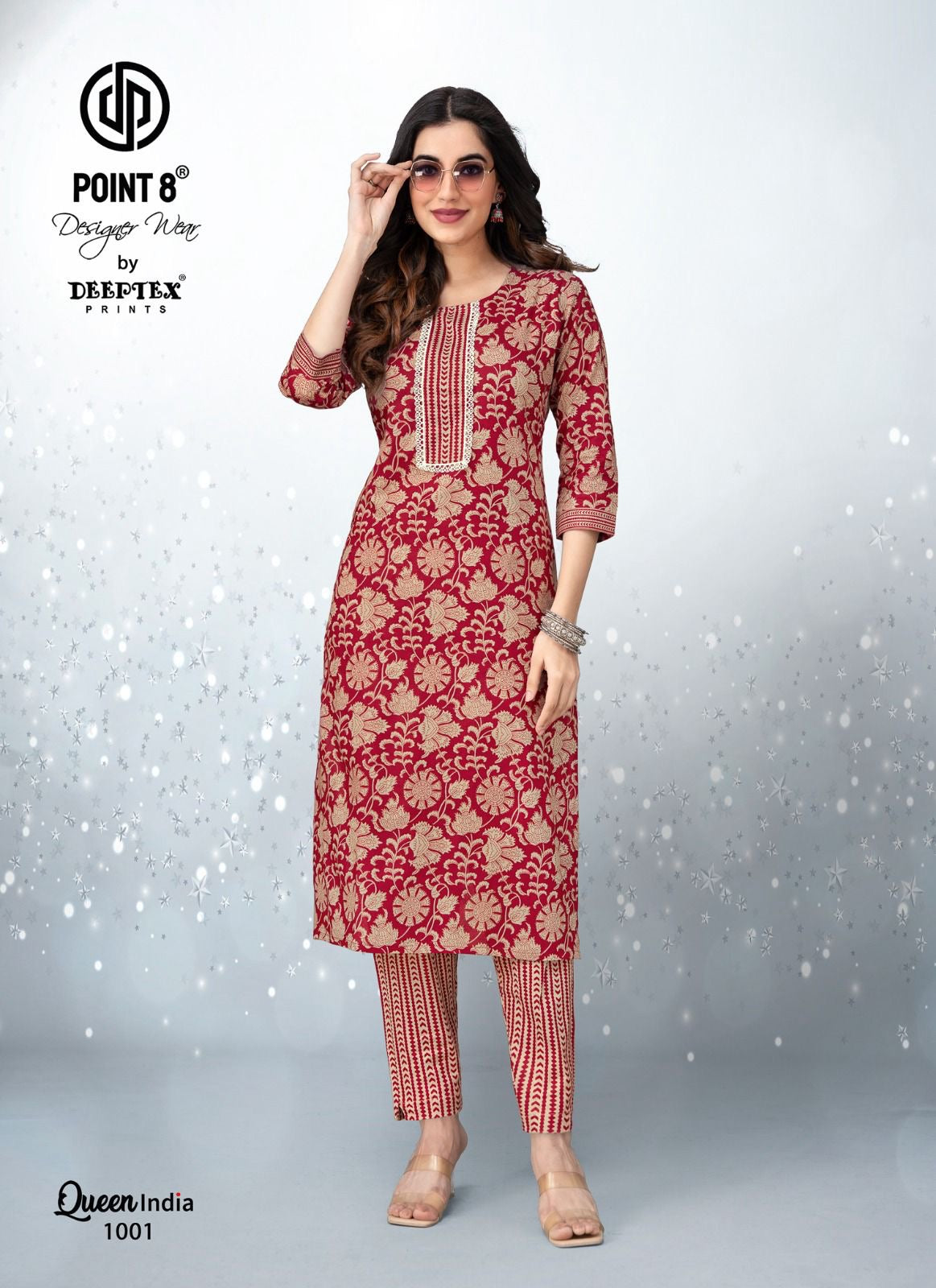 Queen India Vol 10 Deeptex Prints Pure Cotton Kurti Pant Set Wholesale Price