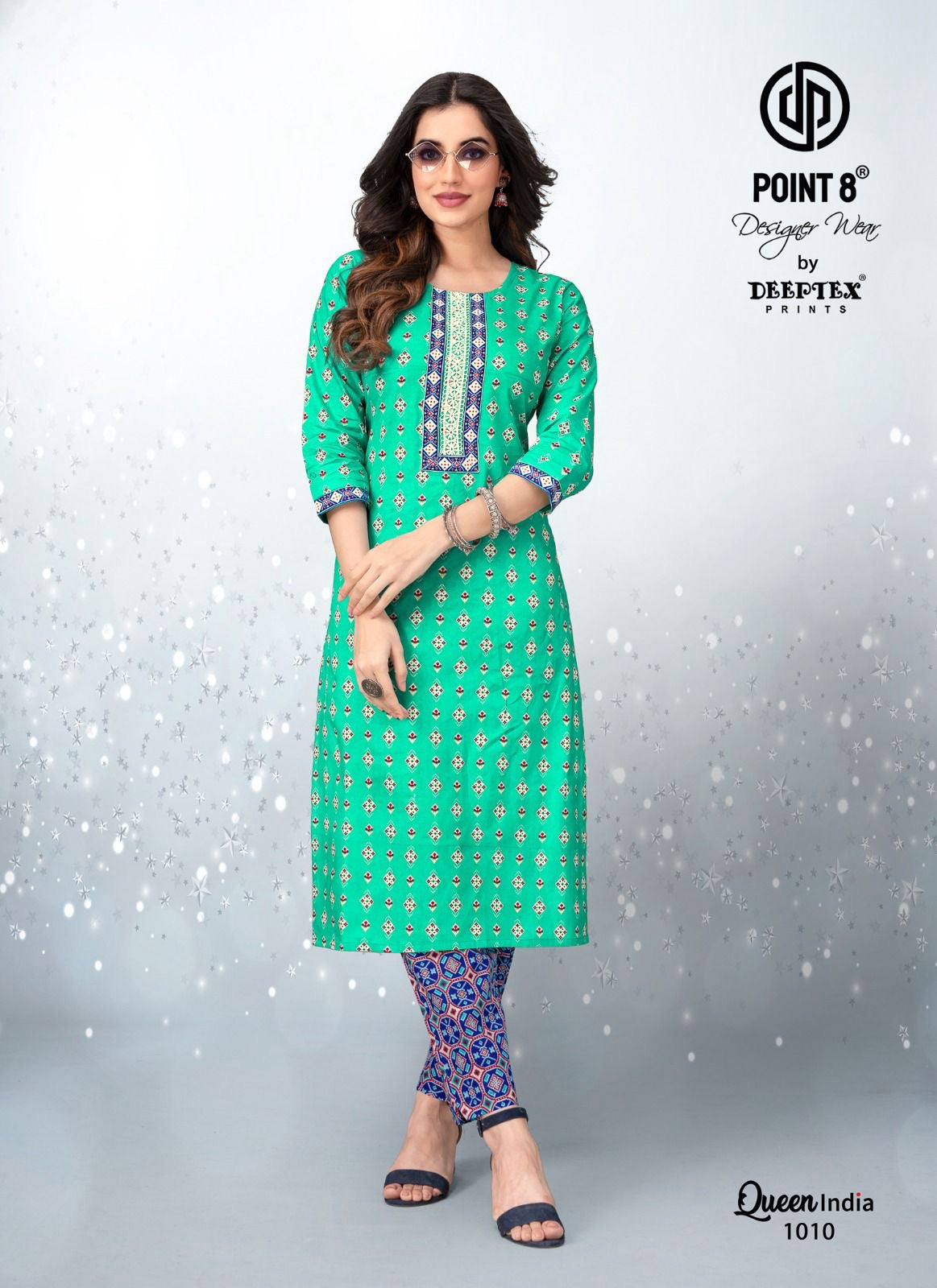 Queen India Vol 10 Deeptex Prints Pure Cotton Kurti Pant Set Wholesale Price