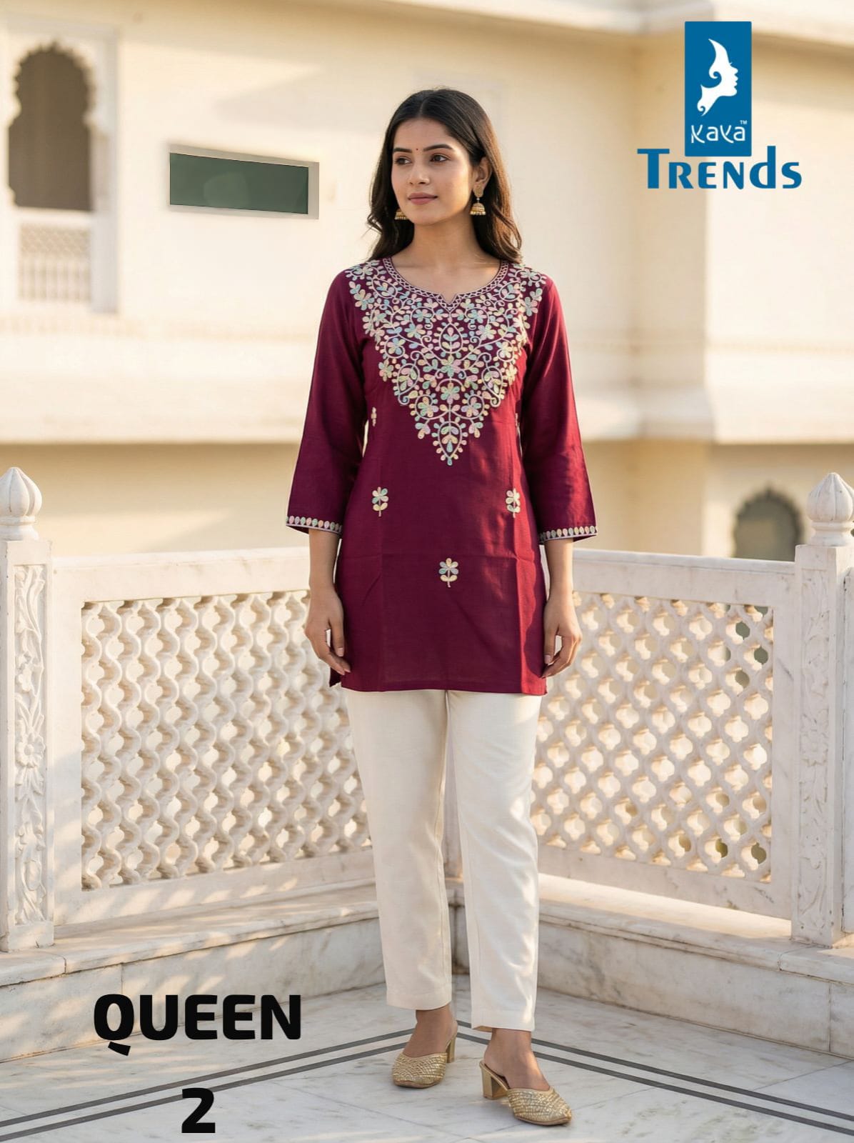 Queen Kaya Trends Rayon Short Kurtis Exporter
