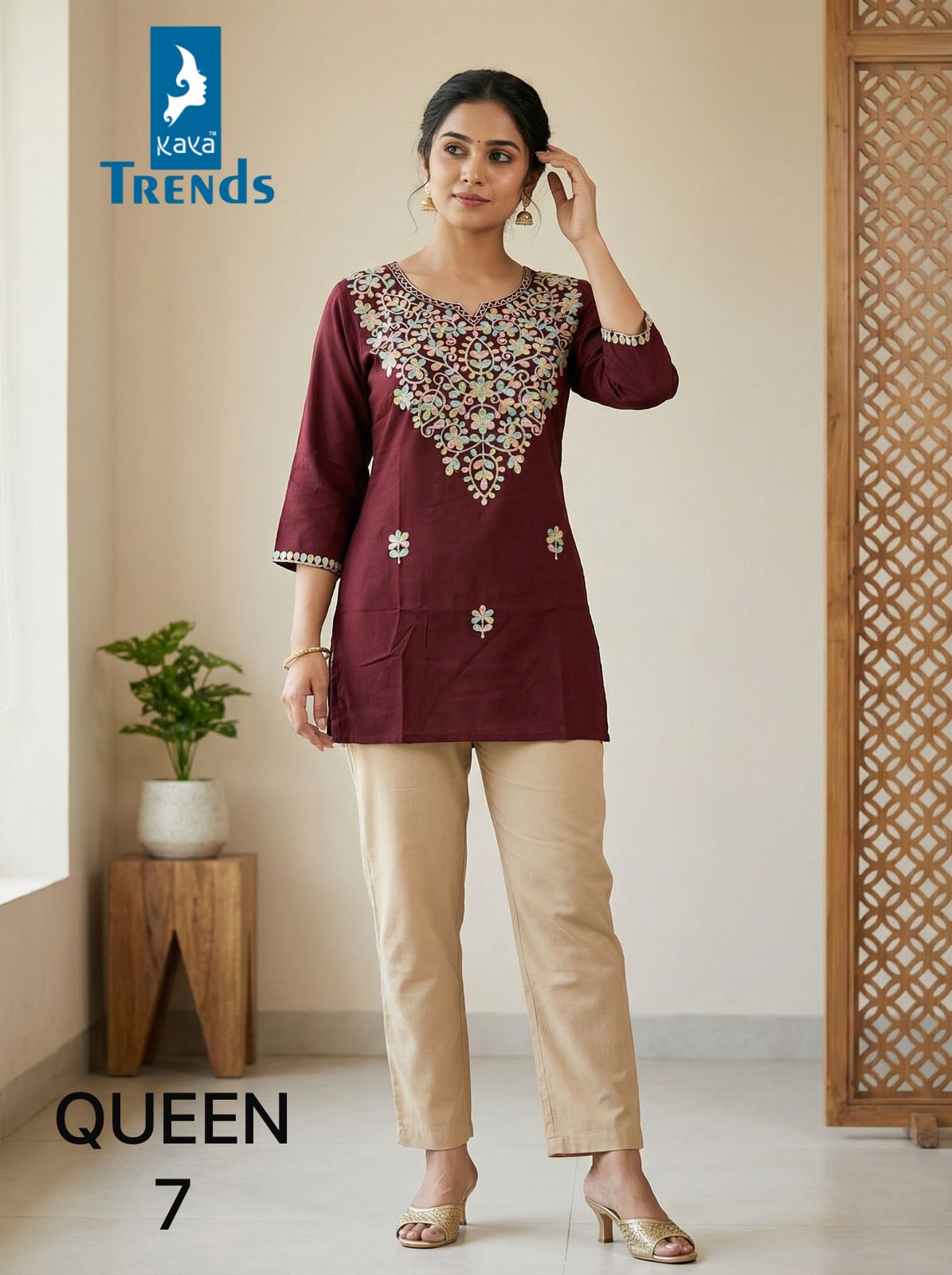 Queen Kaya Trends Rayon Short Kurtis Exporter