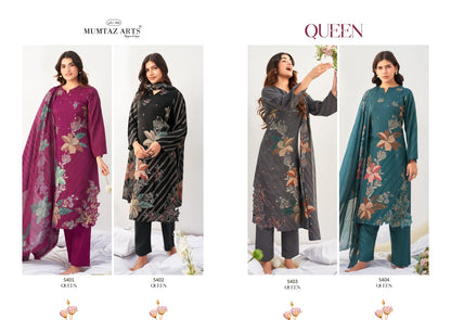 Queen Mumtaz Arts Viscose Muslin Karachi Salwar Suits Wholesaler