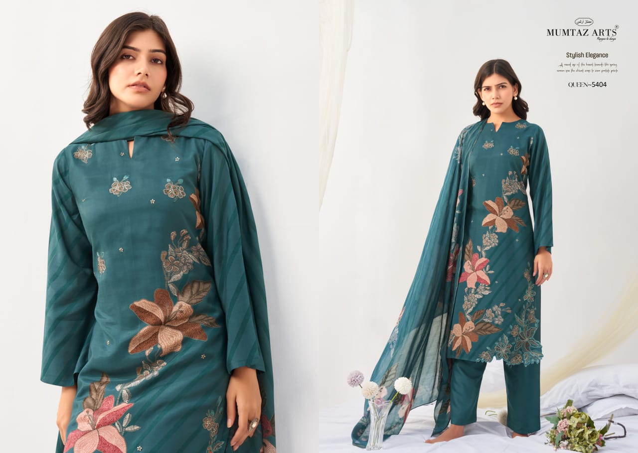 Queen Mumtaz Arts Viscose Muslin Karachi Salwar Suits Wholesaler