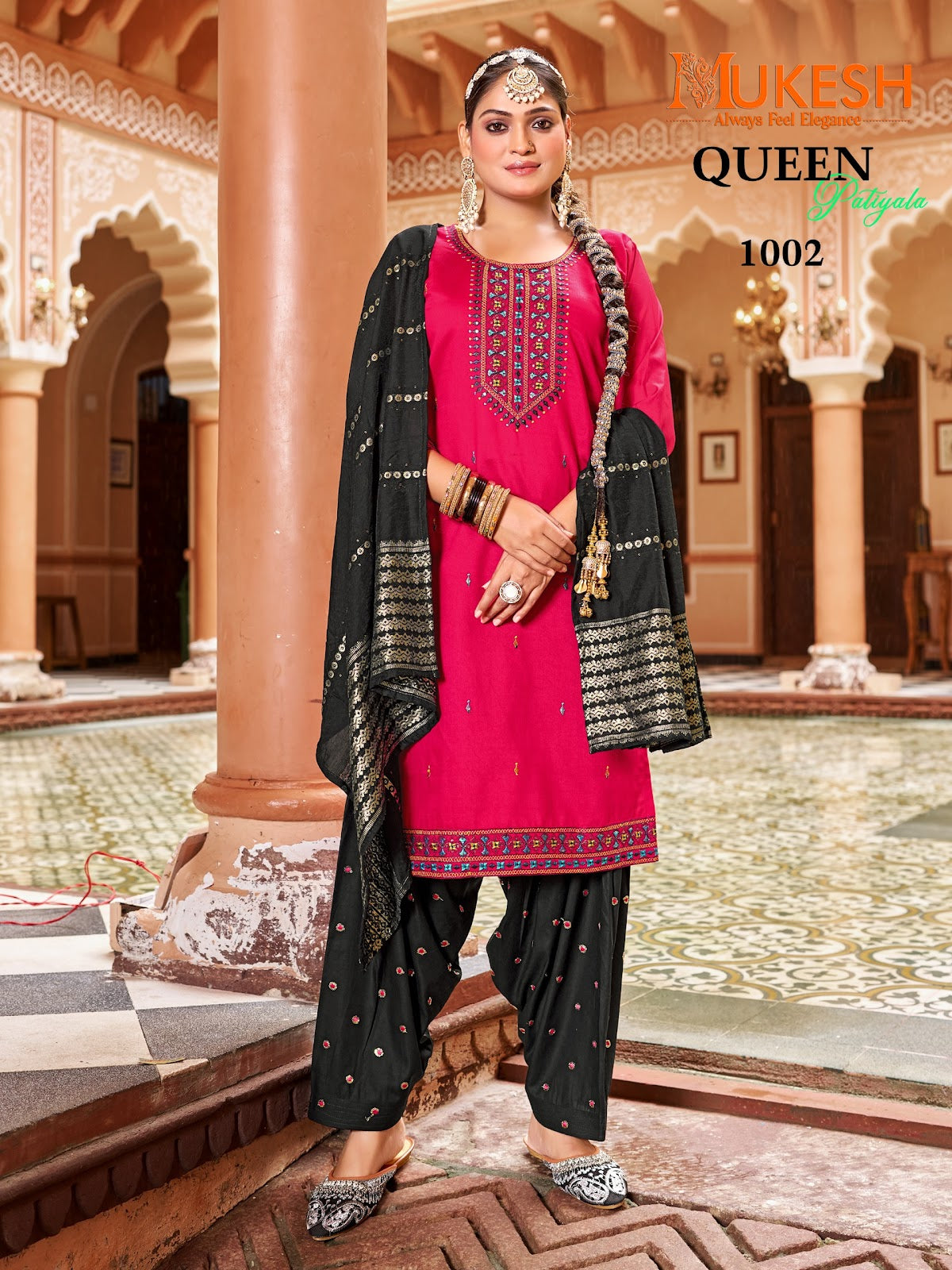 Queen Patiyala Mukesh Banwery Gadwal Silk Readymade Salwar Suits Supplier Ahmedabad