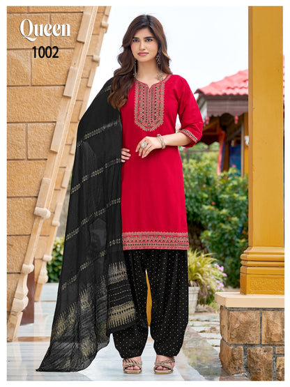 Queen Plus Size Banwery Vertican Readymade Patiyala Suits Supplier Ahmedabad