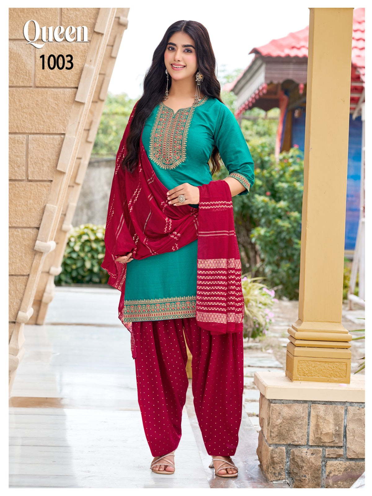 Queen Plus Size Banwery Vertican Readymade Patiyala Suits Supplier Ahmedabad