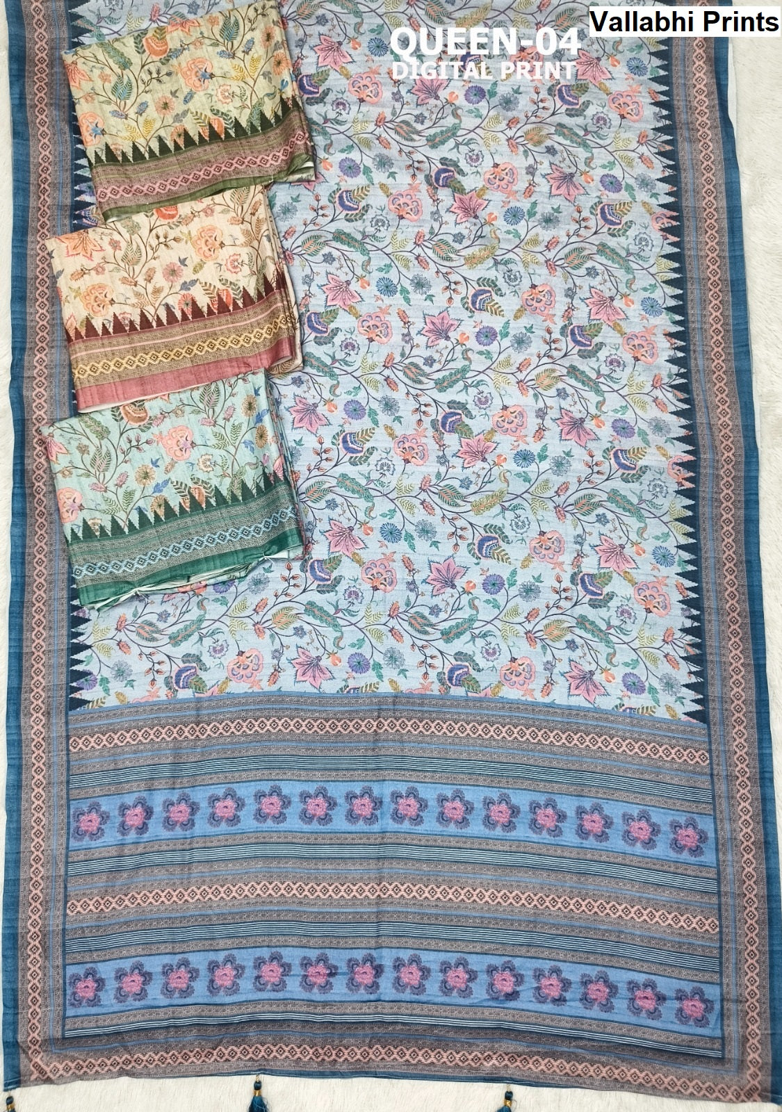 Queen Vallabhi Prints Sarees Wholesale