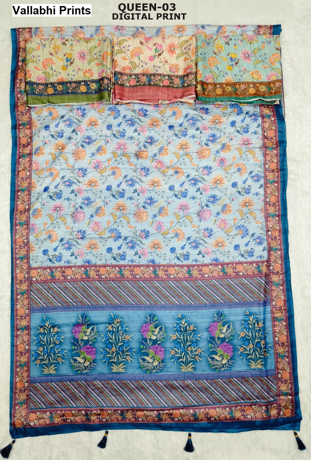Queen Vallabhi Prints Sarees Wholesale