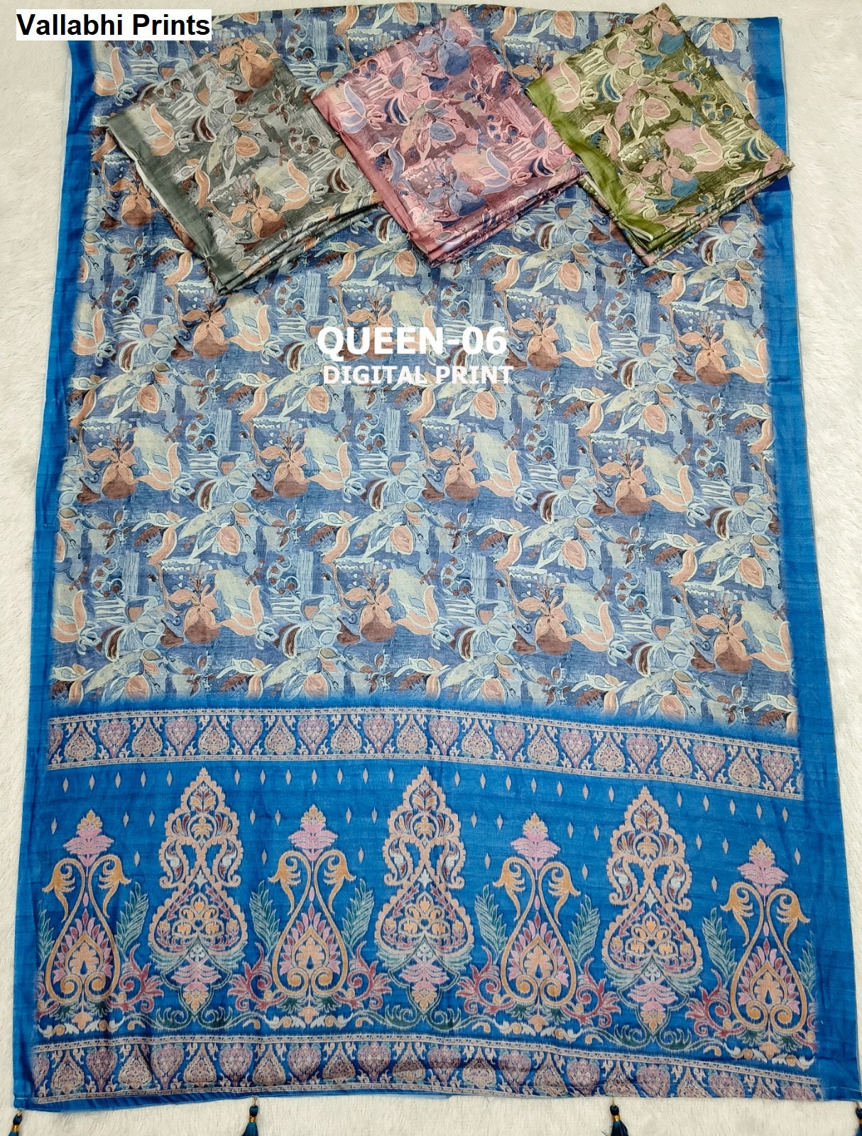 Queen Vallabhi Prints Sarees Wholesale