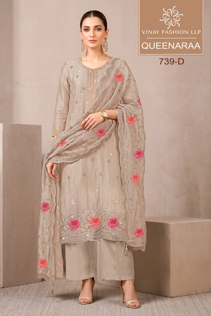 Queenaraa Vinay Fashion Llp Gold Silk Pant Style Suits Manufacturer Gujarat