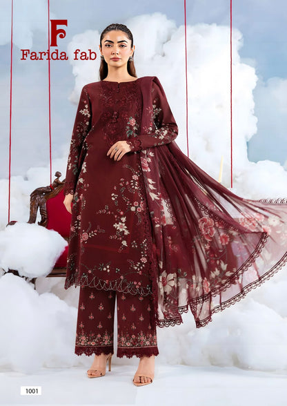 Queens Court Farida Fab Mix Cotton Karachi Salwar Suits Manufacturer Gujarat